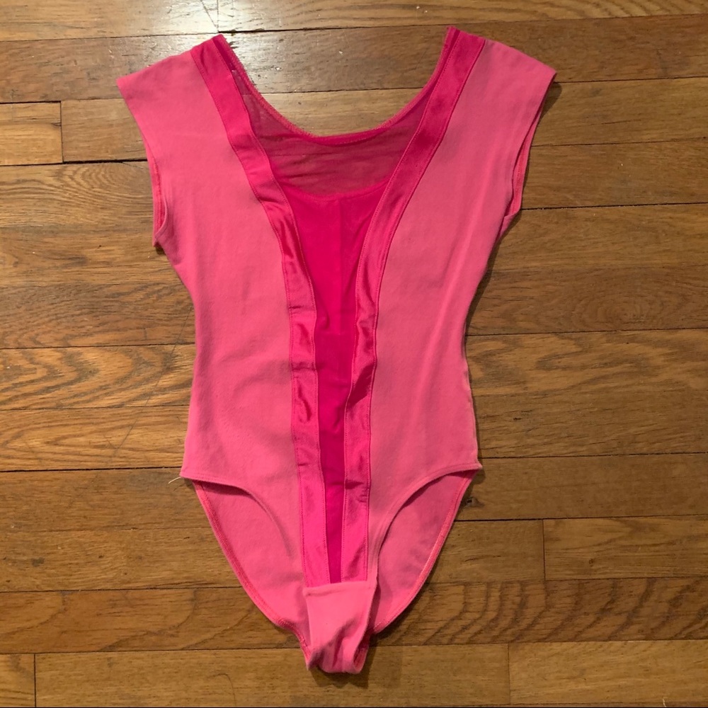 COPY - American Apparel pink mesh bodysuit